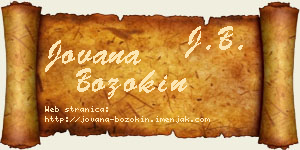 Jovana Bozokin vizit kartica